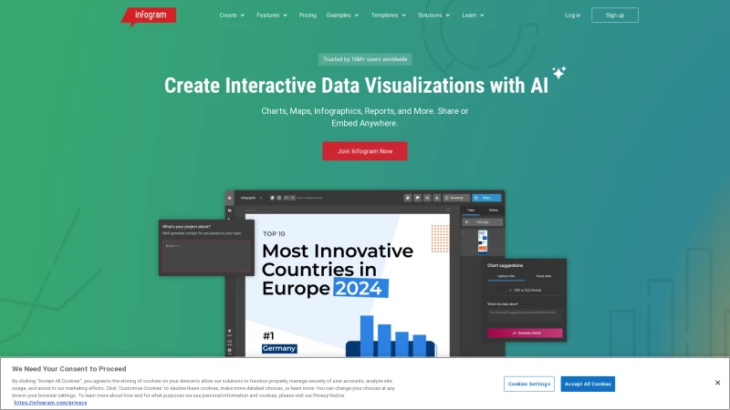 Homepage of infogr