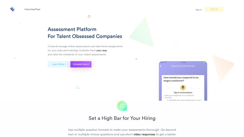 Homepage of interviewpass