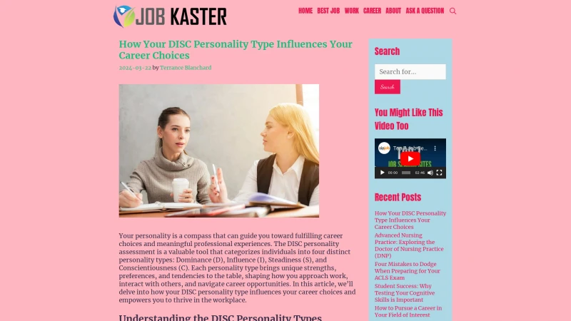 Homepage of jobkaster