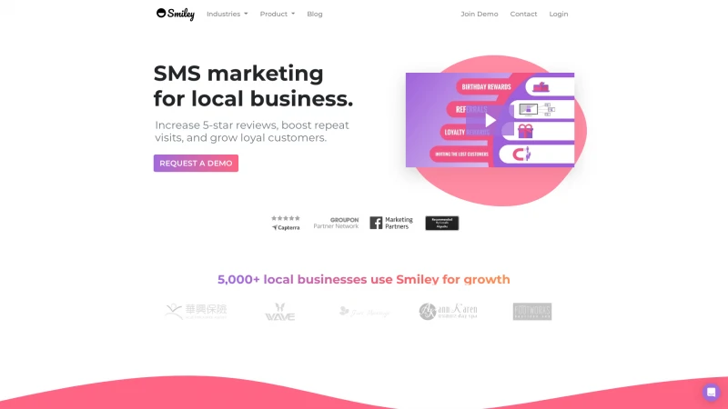 Homepage of joinsmiley