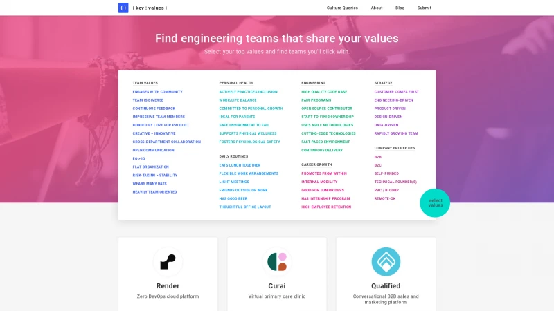 Homepage of keyvalues