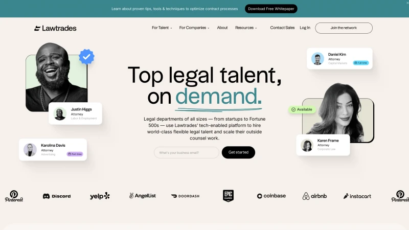 Homepage of lawtrades