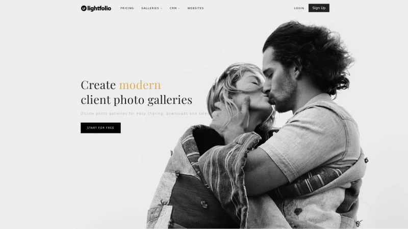 Homepage of lightfolio