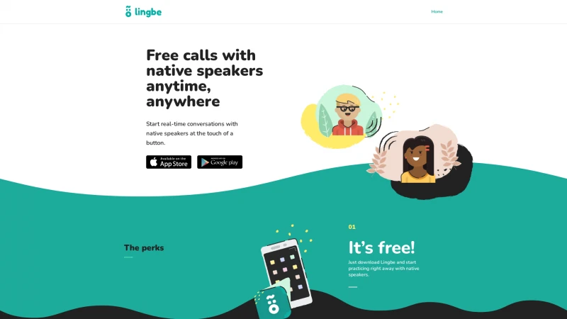 Homepage of lingbe