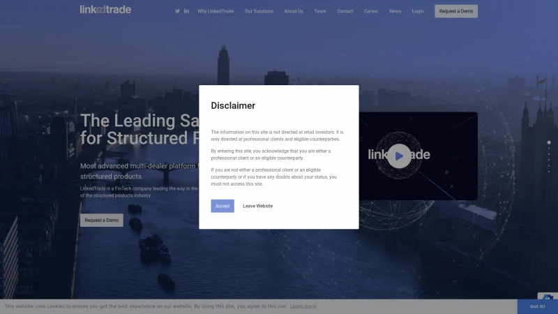 Homepage of linkedtrade