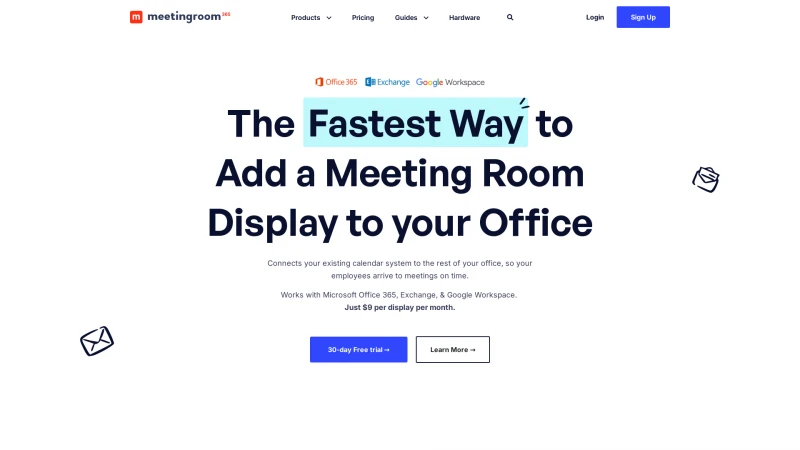 Homepage of meetingroom365