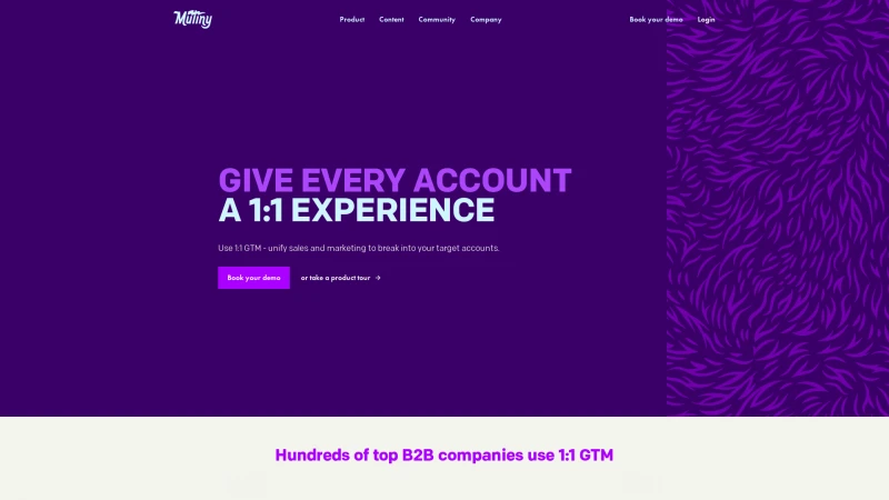 Homepage of mutinyhq