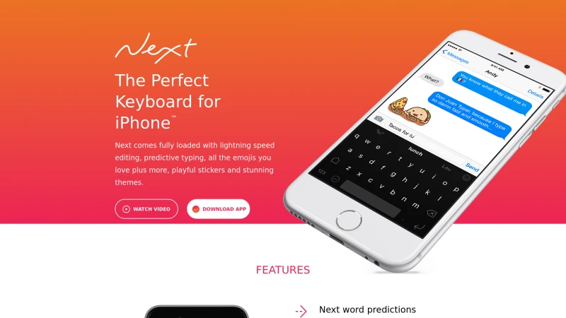 Homepage of nextkeyboard