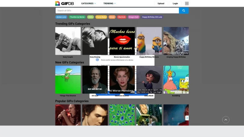 Homepage of popkey