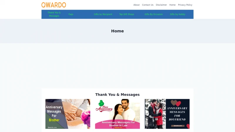 Homepage of qwardo