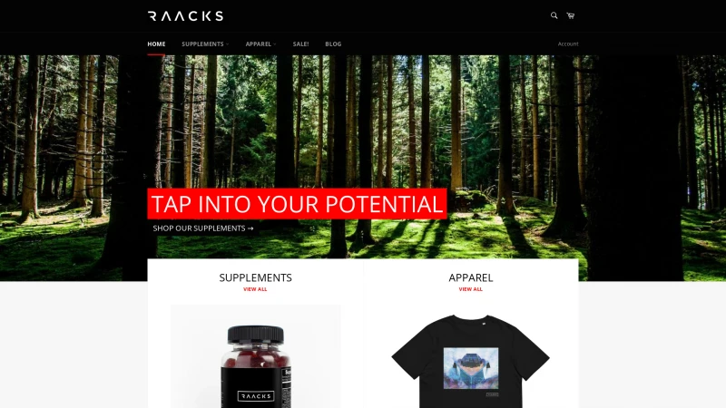 Homepage of raacks