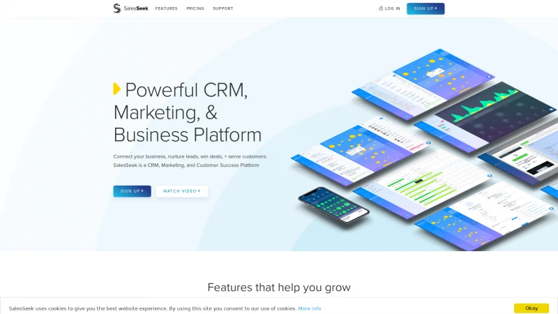 Homepage of salesseek