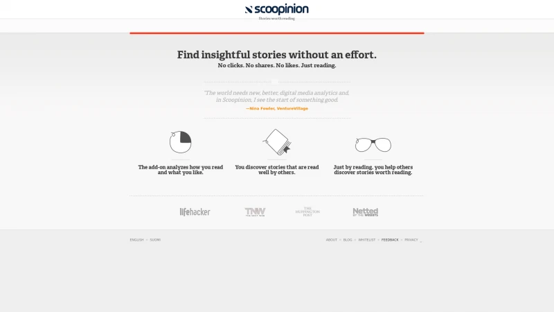 Homepage of scoopinion