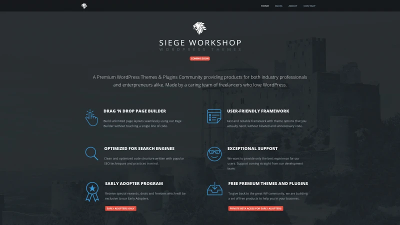 Homepage of siegeworkshop