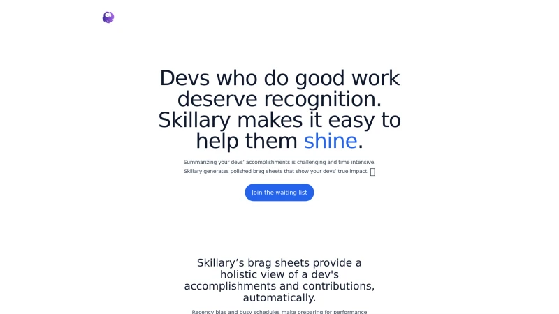 Homepage of skillary