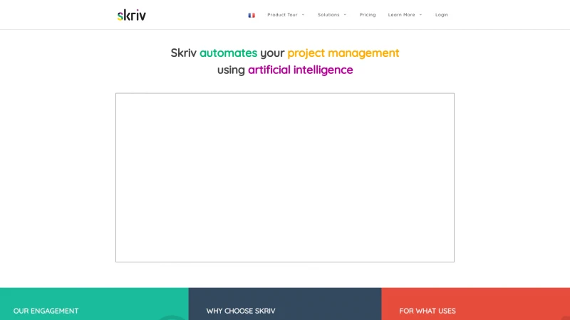 Homepage of skriv