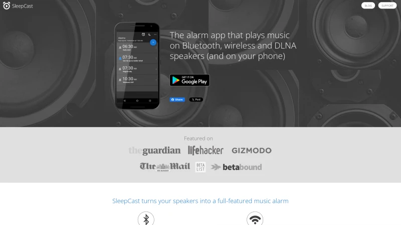 Homepage of sleepcast