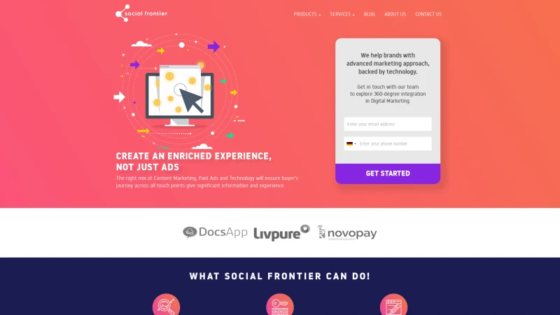 Homepage of socialfrontier