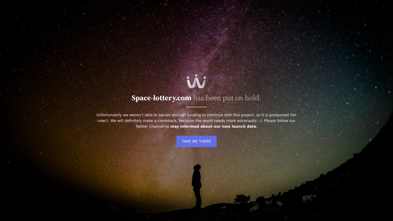 Homepage of space-lottery