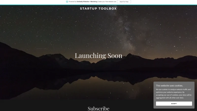 Homepage of startuptoolbox