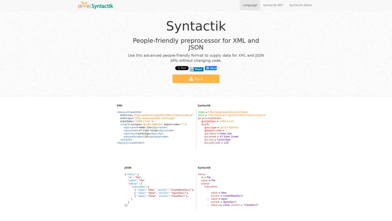 Homepage of syntactik