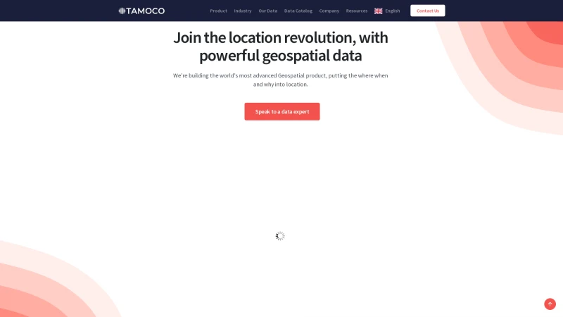 Homepage of tamoco