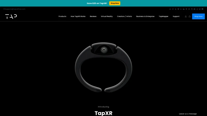 Homepage of tapwithus