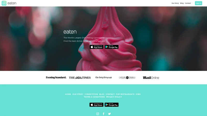 Homepage of teameaten