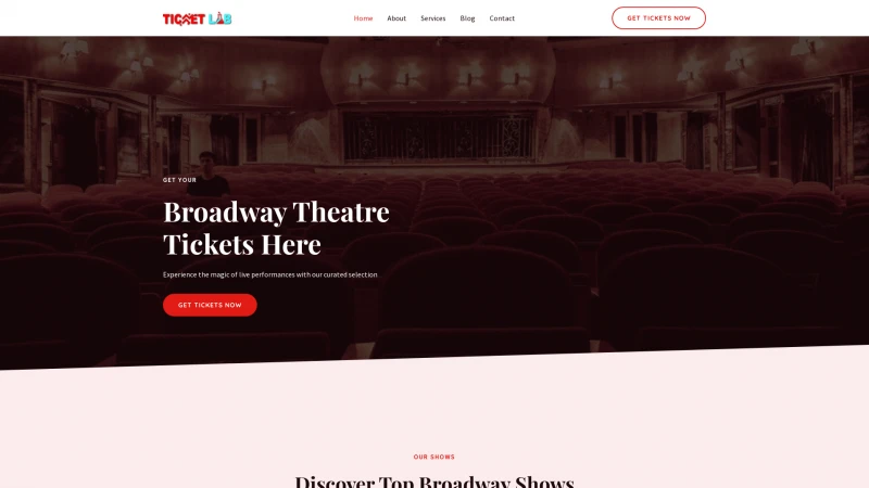 Homepage of ticketlab