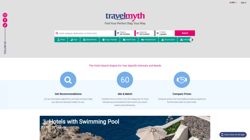 Homepage of travelmyth