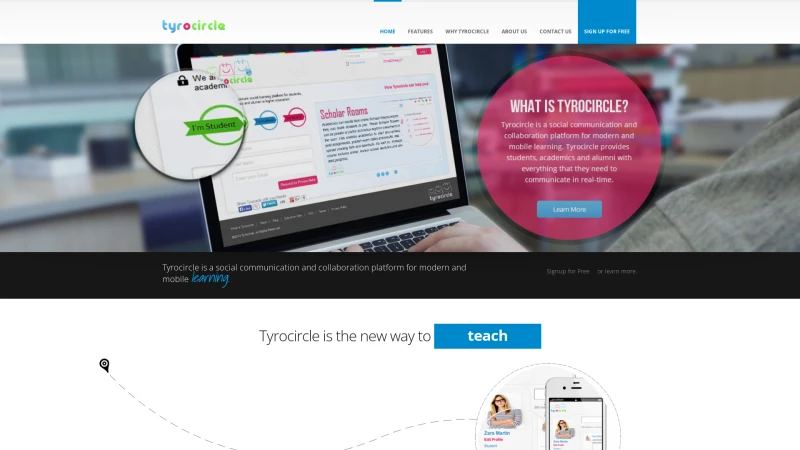 Homepage of tyrocircle