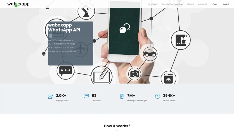 Homepage of waboxapp