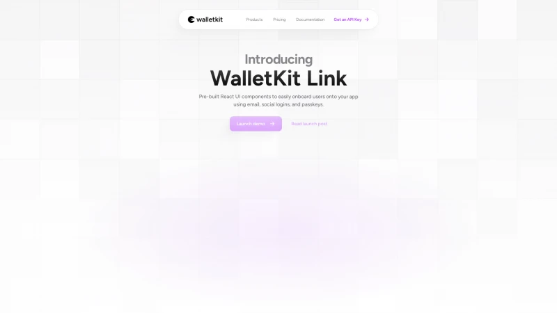 Homepage of walletkit