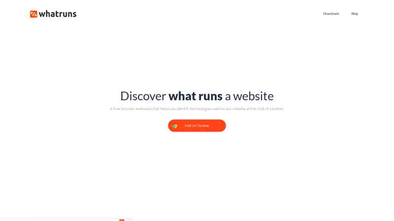 Homepage of whatruns