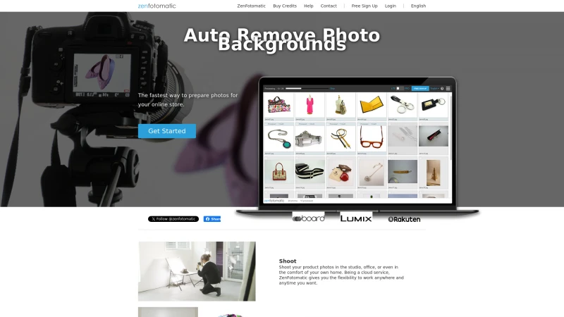 Homepage of zenfotomatic