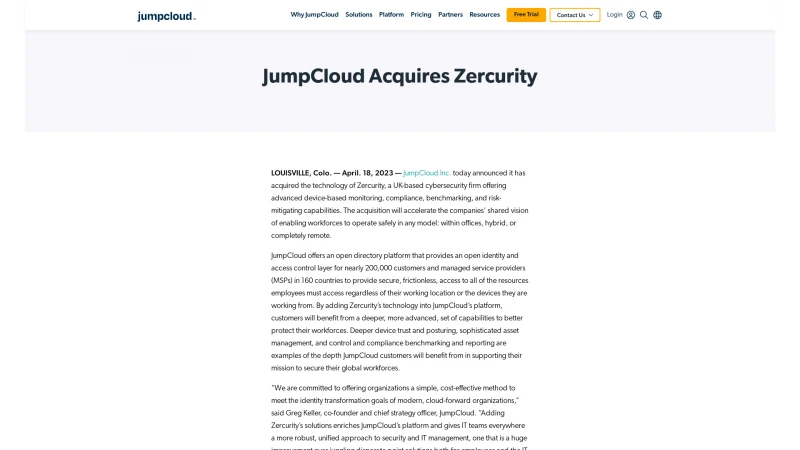 Homepage of zercurity