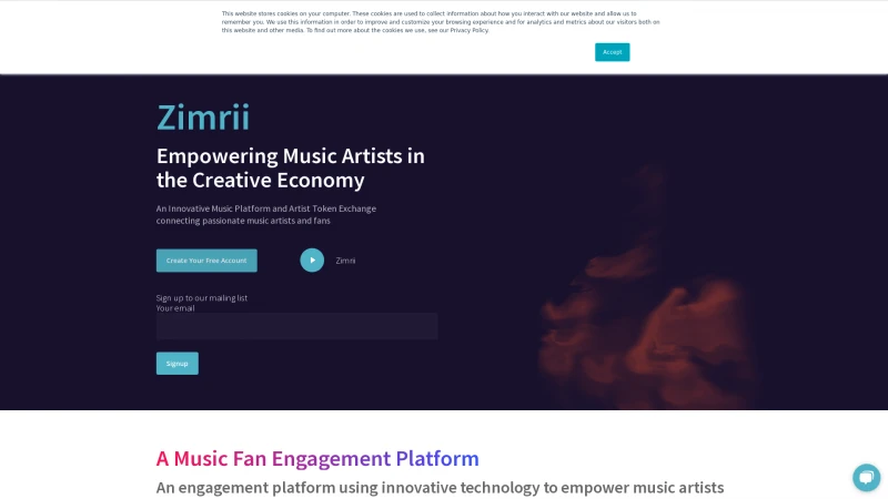 Homepage of zimrii