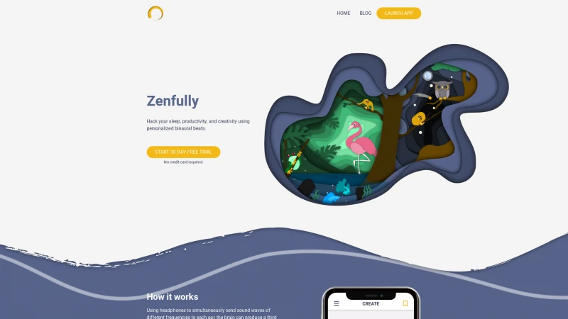 Homepage of zenfully